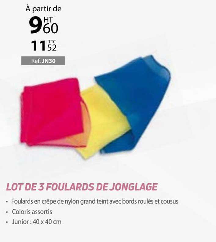 lot de 3 foulards de jonglage