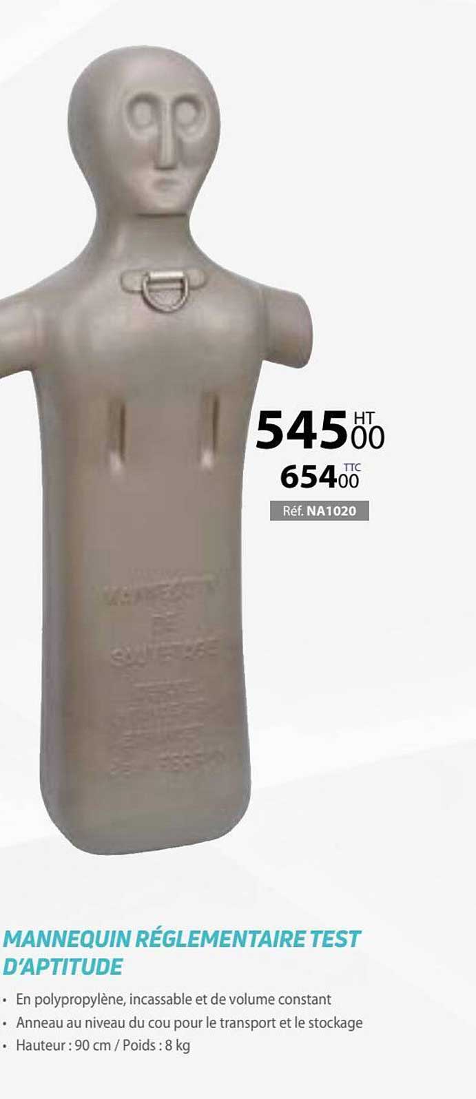 mannequin réglementaire test d'aptitude