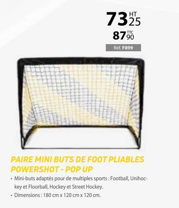 paire mini buts de foot pliables powershot - pop up