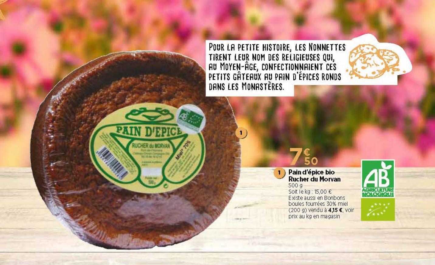 pan d'épice bio rucher du morvan