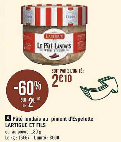 pâté landais au piment d'espelette lartigue et fils