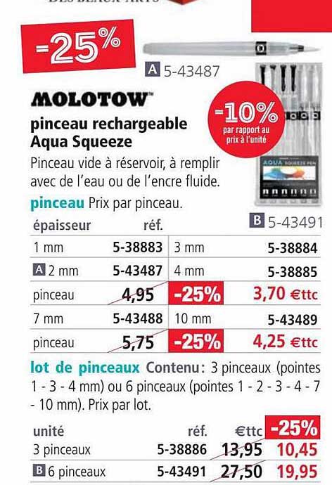 Pinceau Rechargeable Aqua Squeeze Molotow