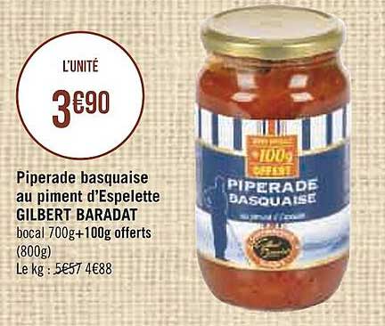 piperade basquaise au piment d'espelette gilbert baradat
