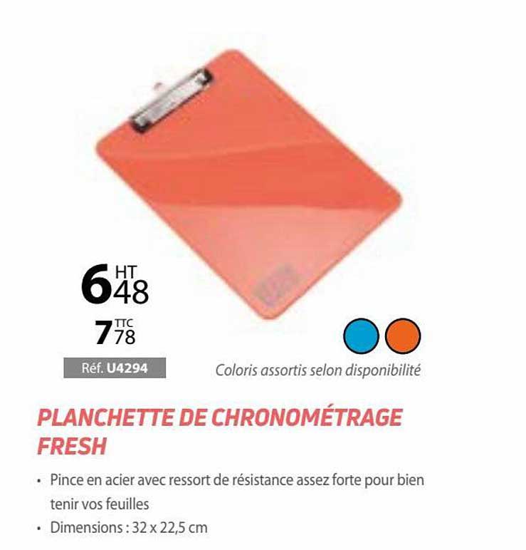 planchette de chronométrage fresh