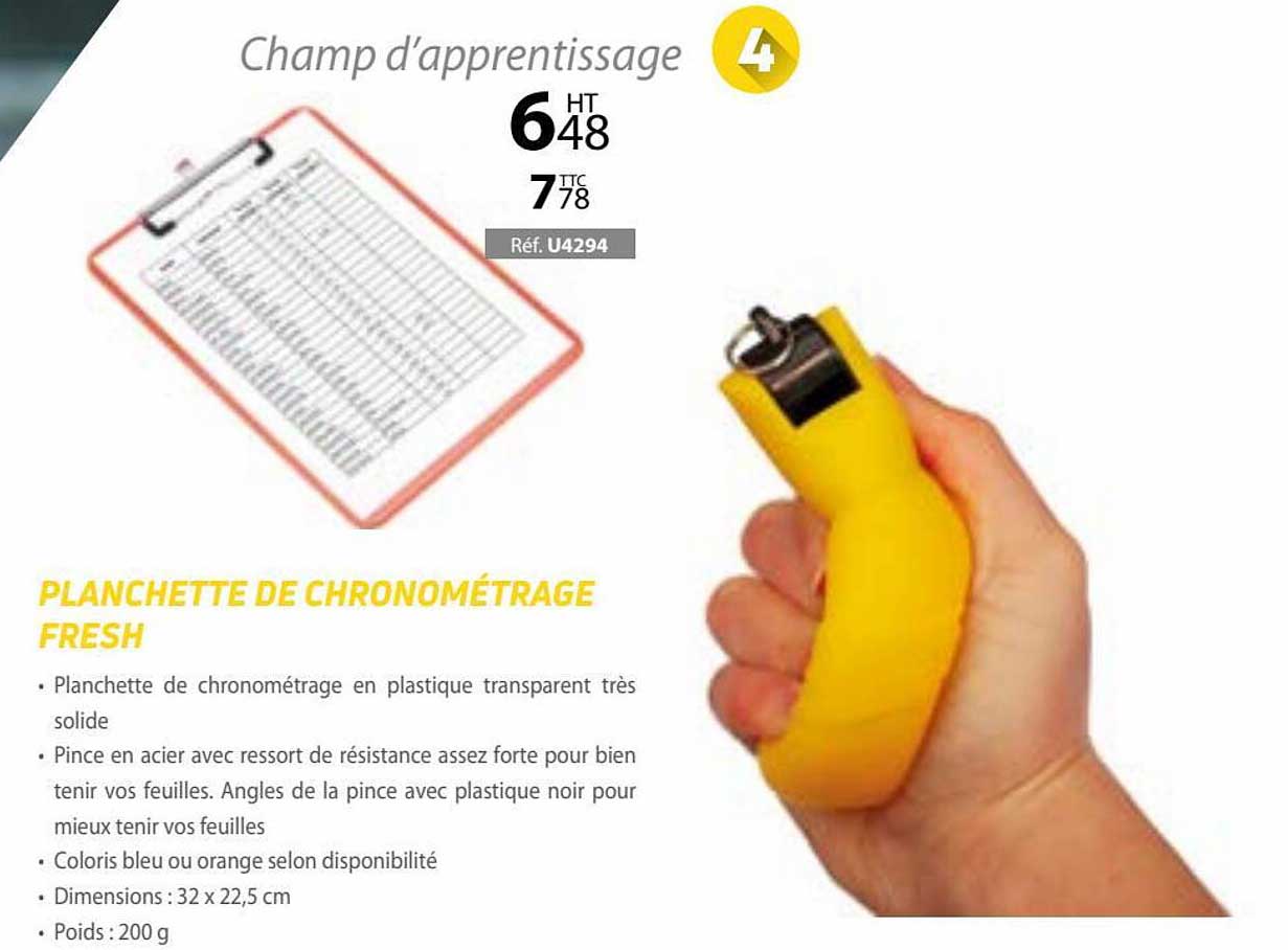 planchette de chronométrage fresh