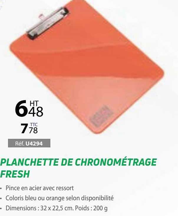 planchette de chronométrage fresh