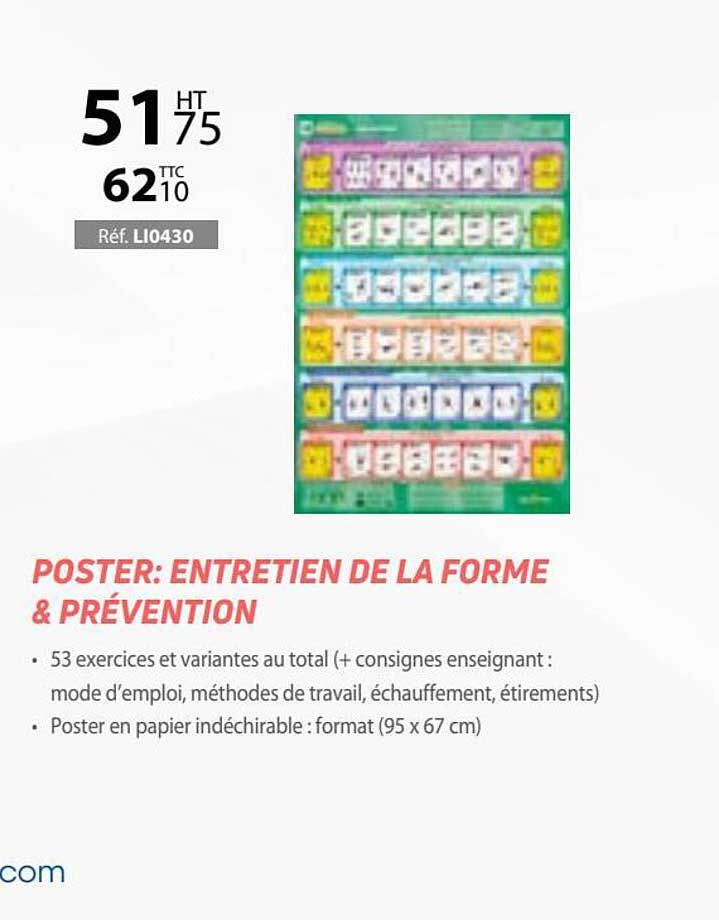 poster : entretien de la forme & prévention