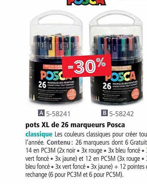 Pots Xl De 26 Marqueurs Posca