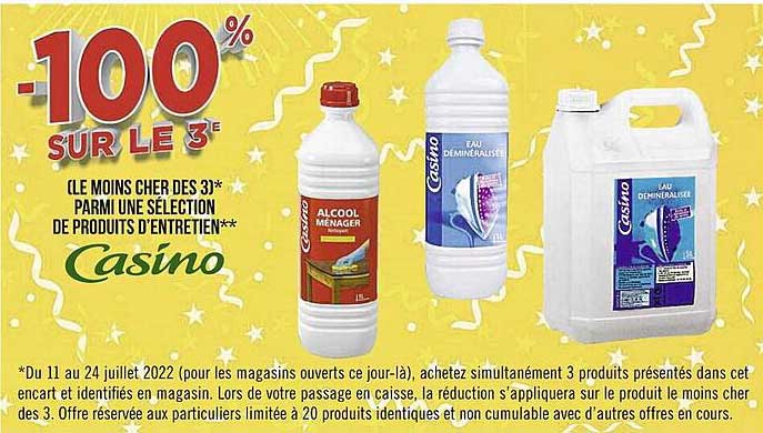 produits d'entretien casino