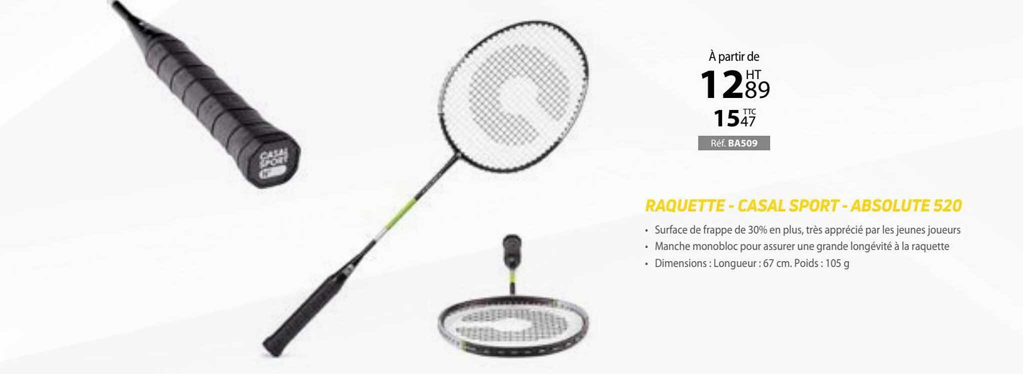 raquette - casal sport - absolute 520