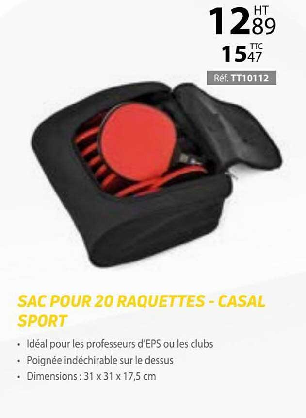 sac pour 20 raquettes - casal sport