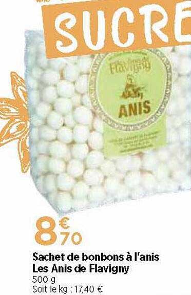 sachet de bonbons à l'anis les anis de flavigny