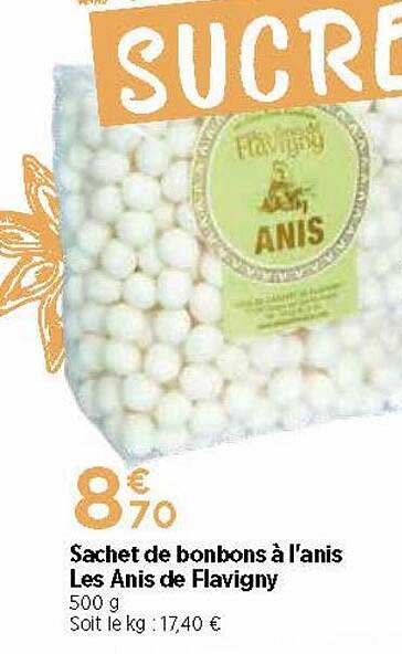 sachet de bonbons à l'anis les anis de flavigny