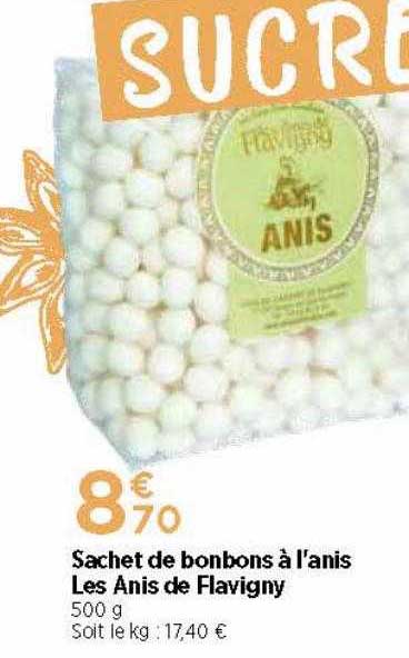 sachet de bonbons à l'anis les anis de flavigny