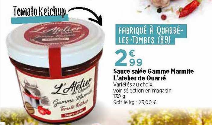 sauce salése gamme marmite l'atelier de quarré