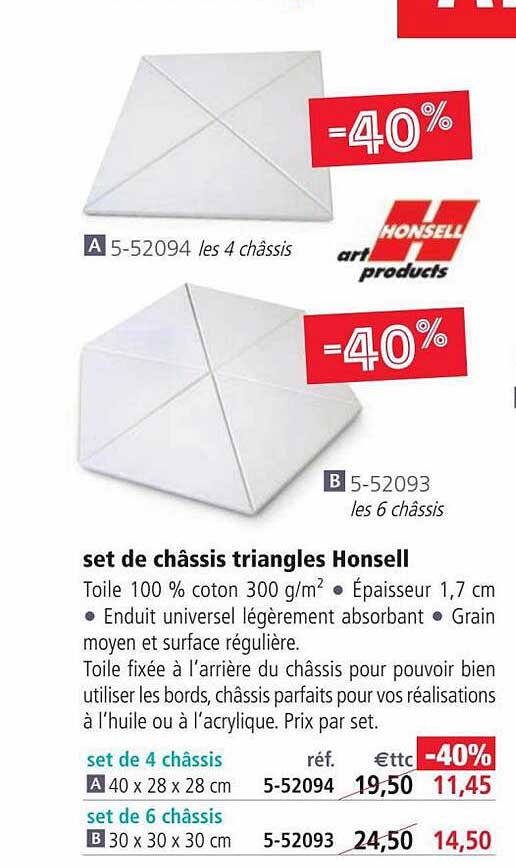 Set De Châssis Triangles Honsell