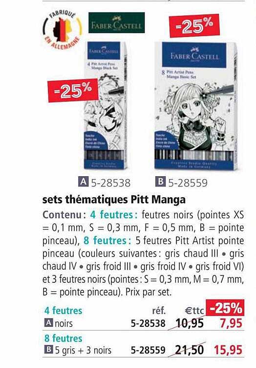 sets thématiques pitt manga
