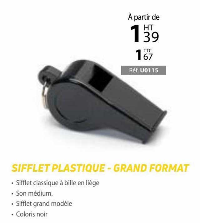 sifflet plastique - grand format