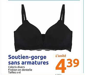 soutien-gorge sans armatures