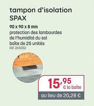 tampon d'isolation spax