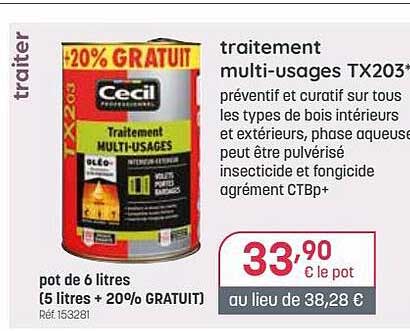 traitement multi-usages tx203 cecil