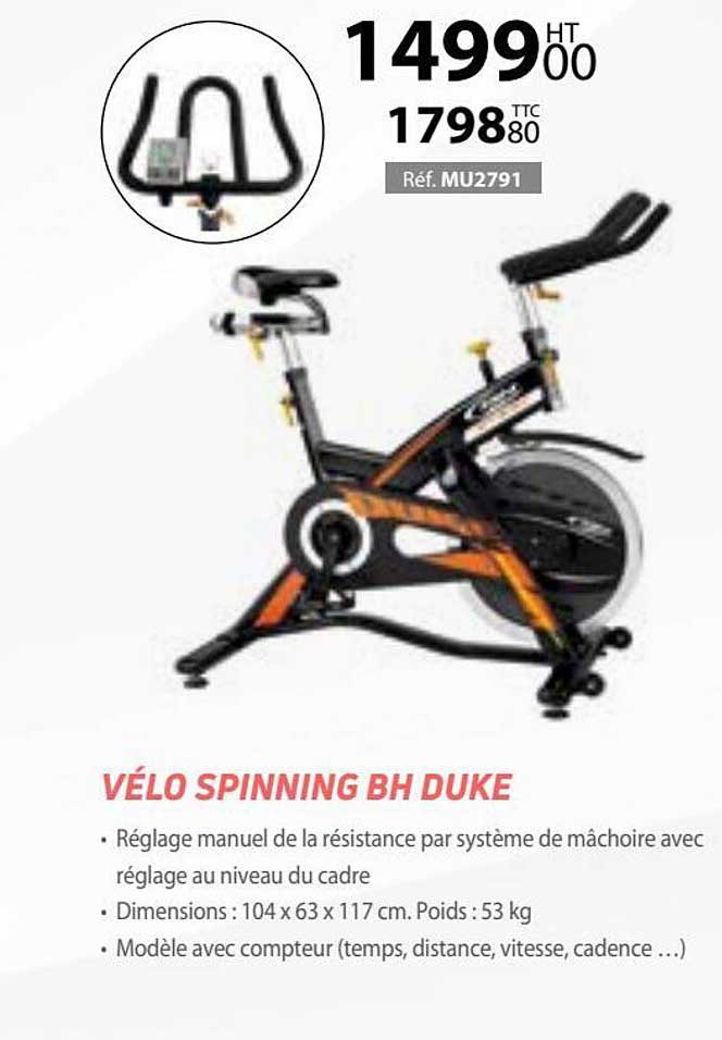 vélo spinning bh duke