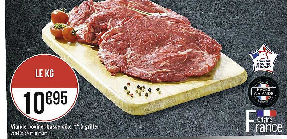 viande bovine basse côte**à griller