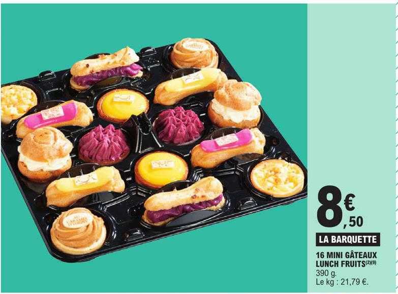 16 Mini Gâteaux Lunch Fruits