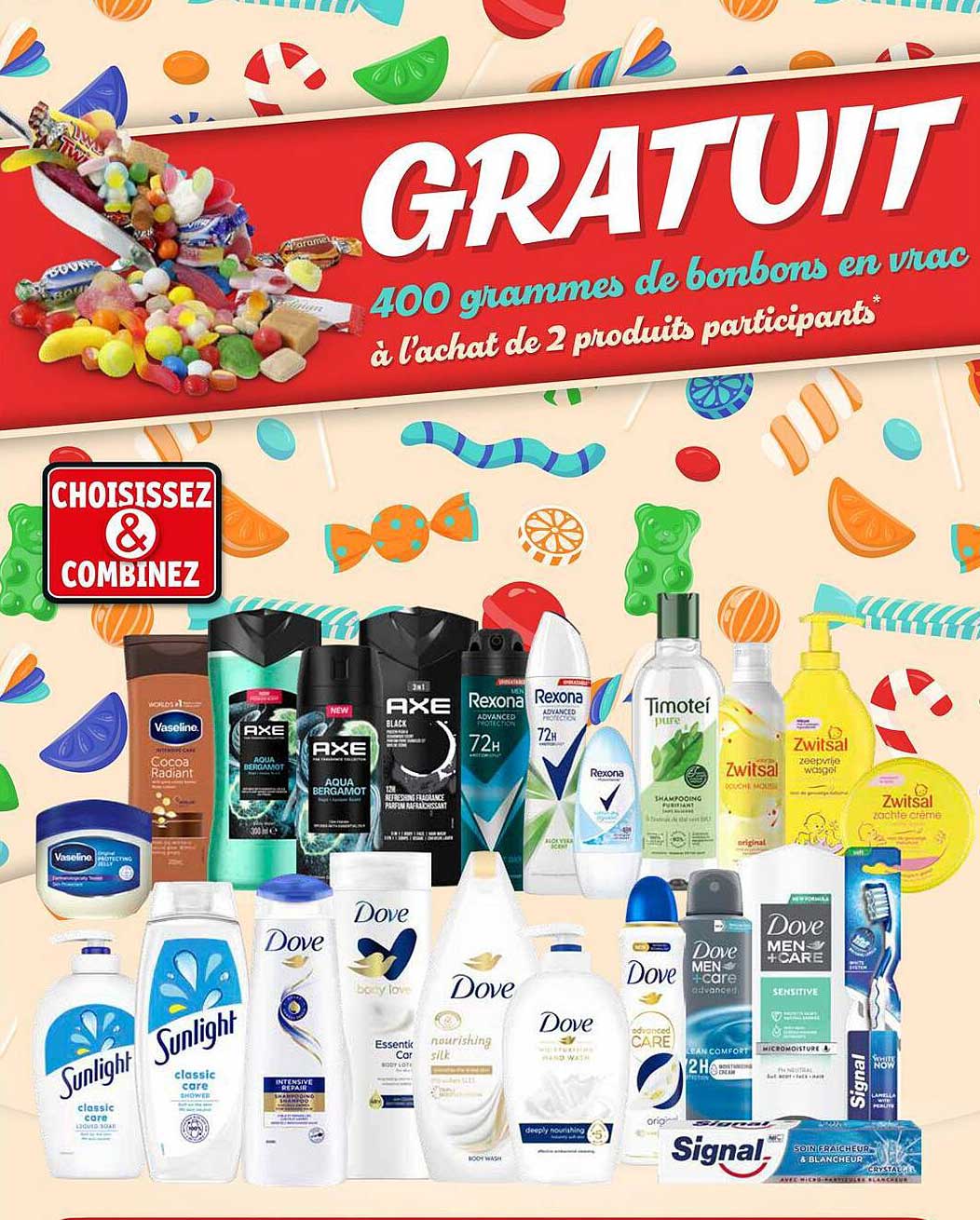 400 grammes de bonbons en vrac