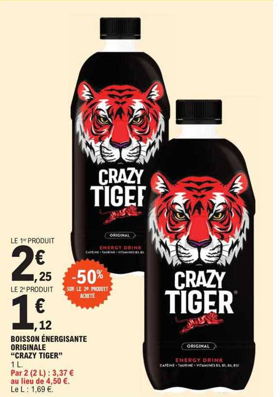 boisson énergisante originale "crazy tiger"