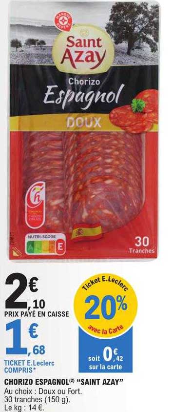 chorizo espagnol "saint azay"