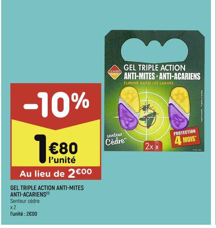 gel triple action anti-mites anti-acariens