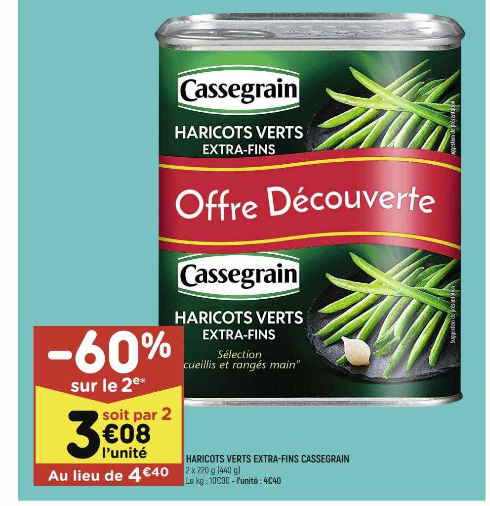 haricots verts extra-fins cassegrain