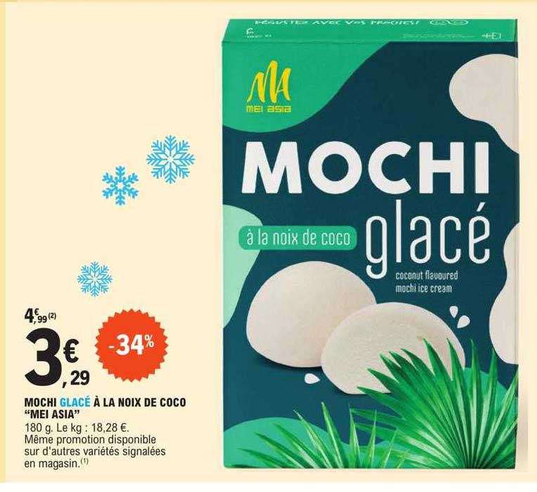 mochi glacé à la noix de coco "mei asia"