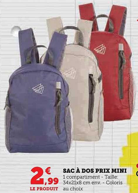 sac à dos prix mini