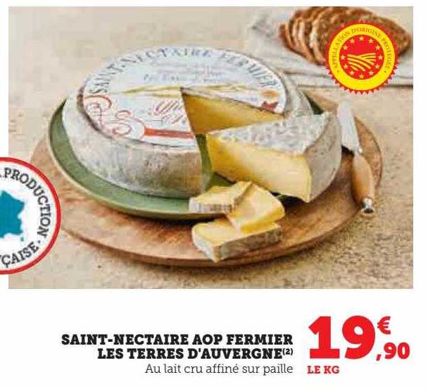 saint-nectaire aop fermier les terres d'auvergne