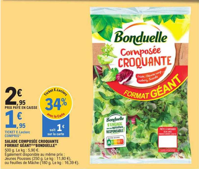 salade composée croquante format géant "bonduelle"