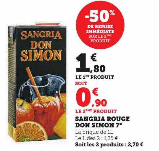 sangria rouge don simon 7°