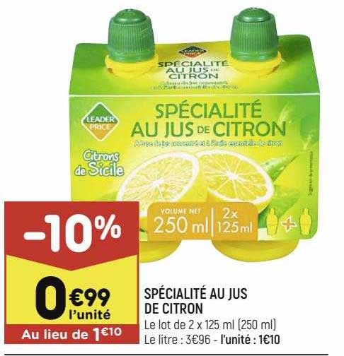 Spécialité Au Jus De Citron