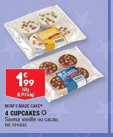 4 cupcakes mum's made cake