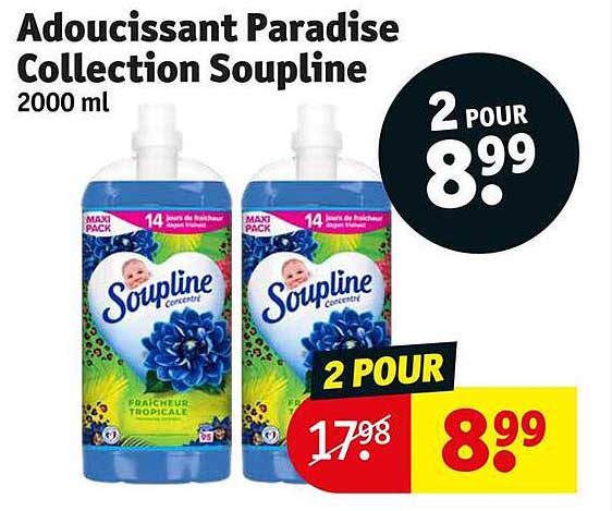 adoucissant paradise collection soupline