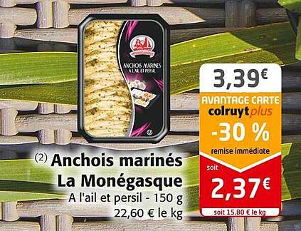 anchois marinés la monégasque