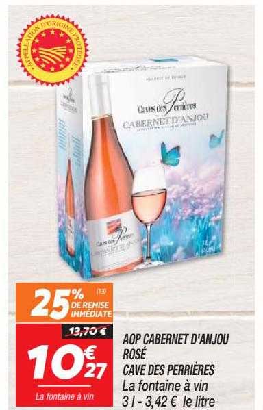 aop cabernet d'anjou rosé cave des perrières