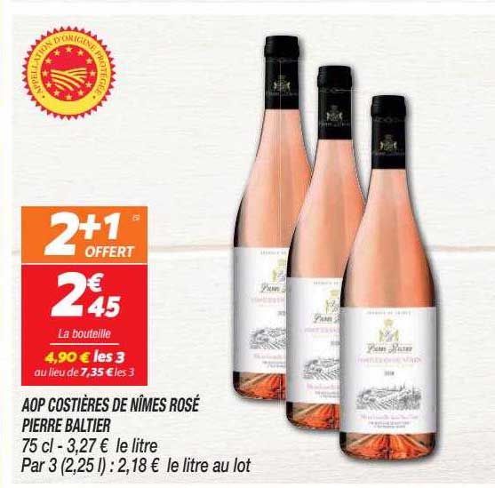 aop costières de nîmes rosé pierre baltier