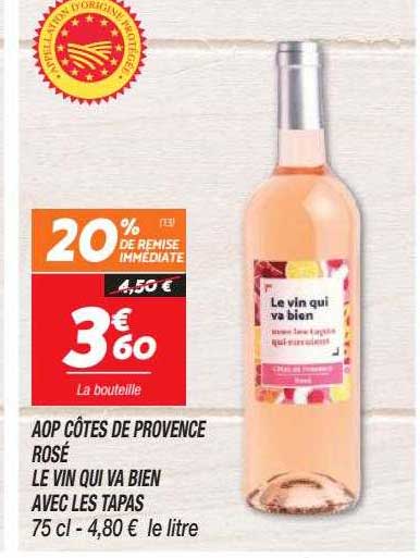 aop côtes de provence rosé le vin qui va bien avec les tapas