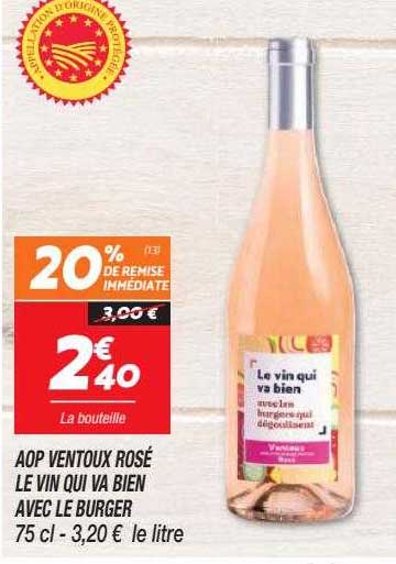 aop ventoux rosé le vin qui va bien avec le burger