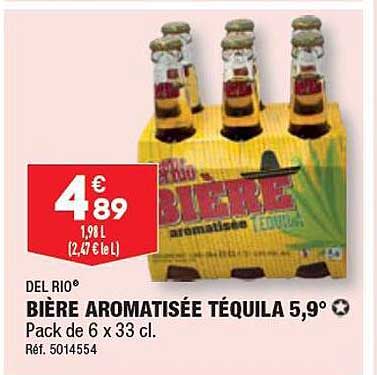 bière aromatisée téquila 5,9° del rio