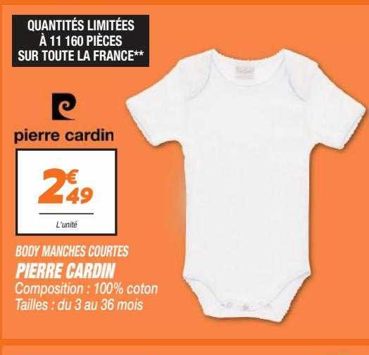 body manches courtes pierre cardin