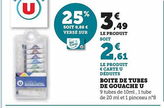 Boîte De Tubes De Gouache U