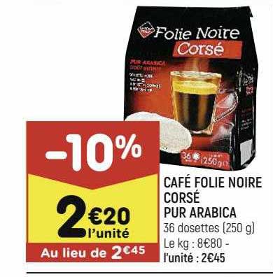 Café Folie Noire Corsé Pur Arabica